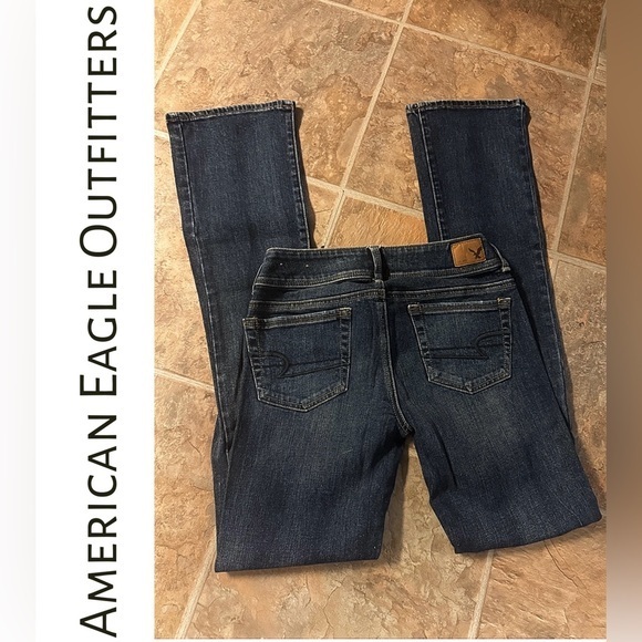 Y2K American Eagle Outfitters Kick Boot Stretch Jeans, Sz 0 Long - Picture 1 of 6